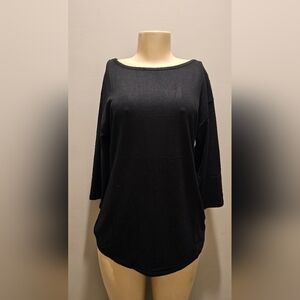 Classic Black Long Sleeve Women's Top